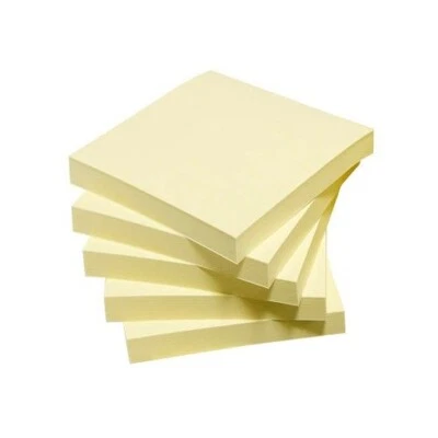 5 x 100 Post-it Haftnotizen 654 notes 3M gelb Notizzettel Klebezettel 76x76mm - Bild 1 von 3