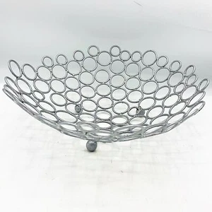 Cesta de exhibición redonda de alambre circular retro 11" - Imagen 1 de 3