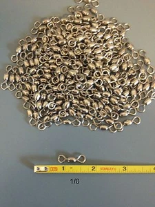 CRANE SWIVELS 100 PIECES SIZE 1/0 NICKEL - Picture 1 of 1