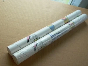 Vintage 1980's Disney MICKEY MOUSE DONALD DUCK Baby WALLPAPER NIP+FREE Open Roll - Picture 1 of 11