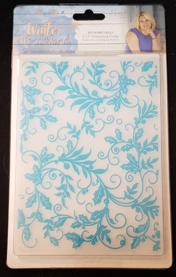 Acebo entrelazado Winter Wonderland de Sara Signature Crafters Companion - NUEVO Foto 1 de 1