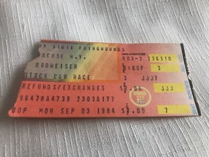 1984 Labor Day Race NY State Fairgrounds - Syrakus Stub Schmutz modifiziert - Bild 1 von 5