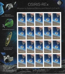 US OSIRIS-Rex Forever Stamp Sheet Scott #5820 - Picture 1 of 1
