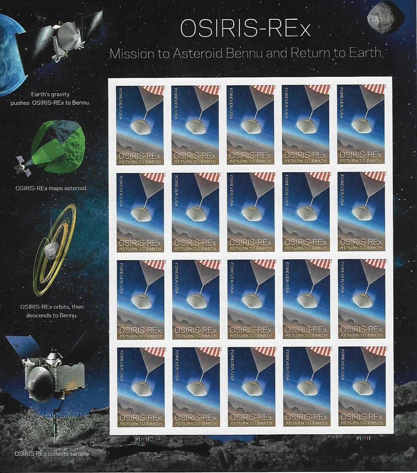 US OSIRIS-Rex Forever Stamp Sheet Scott #5820 - Image 1 of 1