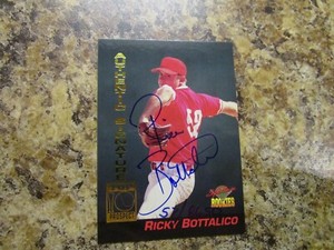 1994 SIGNATURE ROOKIES BASEBALL # 3 RICKY BOTTALICO AUTOGRAPHED CARD