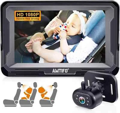 AMTIFO Baby Car Camera Easy Install: Plug-Play Wide Rotation Backseat Camera