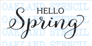 PLANTILLA Hello Spring 3 tamaños para letreros de pintura paredes de madera tela de lona - Imagen 1 de 1