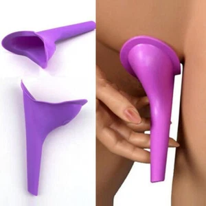Women Urination Device Reusable Silicone Funnel Travel Camping Standing to Pee @ - Picture 1 of 12