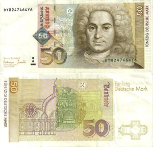 50 DEUTSCHE MARK GERMANY 1996 ( VF ) 64400# used.. - Picture 1 of 1