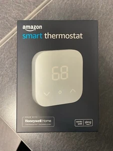 NIP- Amazon Smart Thermostat, Programmable, with Alexa  White New Factory Sealed - Picture 1 of 2