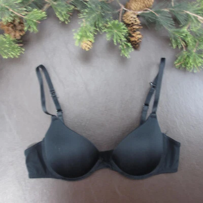 So Bra Size 36A Black Padded Underwire Adjustable Clasp Back - Image 1 of 4