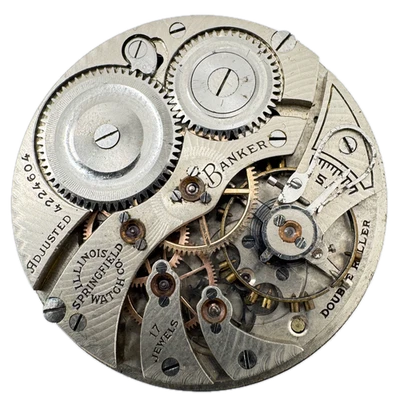 Antiguo Reloj Bolsillo Mecánico 12s 1923 Illinois Banker 17 Joyas Movimiento 405 Foto 1 de 2