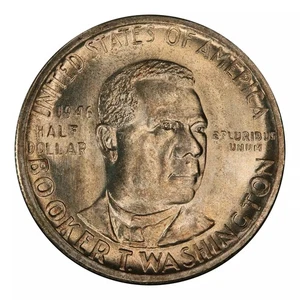 1946-S Booker T. Washington Commemorative Silver Half Dollar PCGS MS-67 CAC - Picture 1 of 4