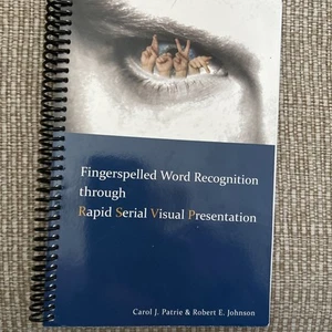 FINGERSPELLED WORD RECOGNITION - Paperback By C. Patrie and R. Johnson - Picture 1 of 2