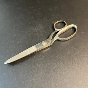 Vtg WISS Pinking Shears Sewing Scissors Chrome Heavy Duty Right Hand Scalloping - Picture 1 of 6
