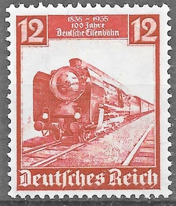 Germany 3rd Reich 1935 Mi# 581 MNH German Railway Centenary *  - Picture 1 of 1