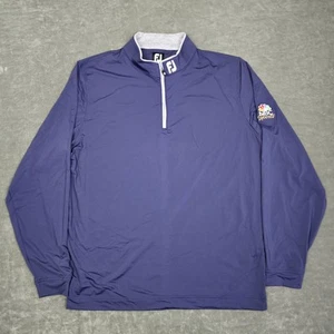 FootJoy 1/4 Zip Pullover Mens XL Navy Blue NBC Sports Tour Issue Golf Jacket - Picture 1 of 9