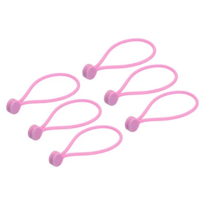 6 clips de cable magnéticos 7,5 pulgadas x 0,5 pulgadas rojo rosa Foto 1 de 4