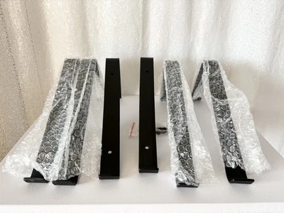 3 sets Black Metal Shelf Brackets Pair 250mm Support + Screws  Rustic - image 1 of 4