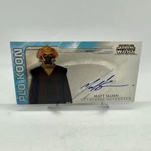 Matt Sloan 2002 Widevision Star Wars Attack Of The Clones Auto Plo Koon *LESEN* - Bild 1 von 4
