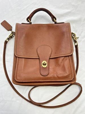 Coach Vintage Leather Crossbody Bag Station Brown Made in USA Marked B50 5130 - Image 1 of 4