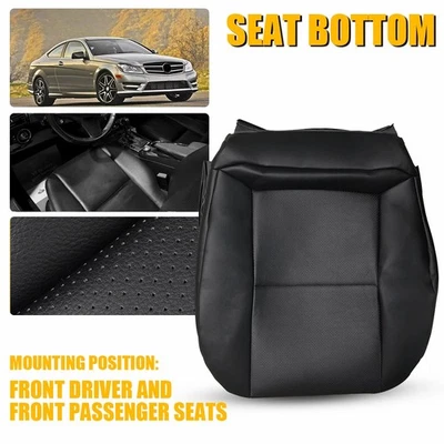 Fit 2010-2014 Mercedes Benz C250 C300 C350 Replacement Vinyl Seat Cover Black - Image 1 of 4