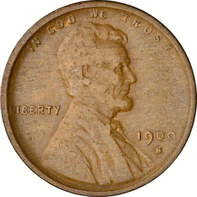 1909 S VDB Lincoln Wheat Cent KEY DATE NGC Fine Details San Fransisco Mint - Image 1 of 4