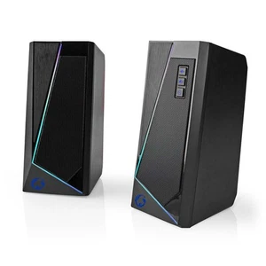 Nedis, Gaming Lautsprecher 2.0 USB mit LED-Beleuchtung, Schwarz - Bild 1 von 6