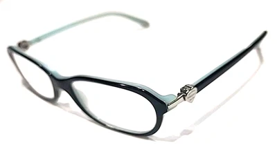Tiffany & Co TF2034 8055 Black Blue Rectangular Eyeglasses 51-16 135 Read - Image 1 of 4