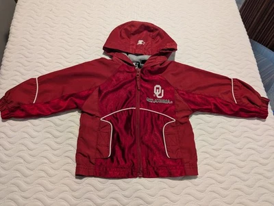 OU Oklahoma Sooners Vintage Toddler 18 Mo. Starter Zip-up Jacket With Hood EUC — 第 1/4 张图片