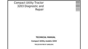 John Deere 3203 Tractor TM1150 Technical Manual PDF on USB - Picture 1 of 11