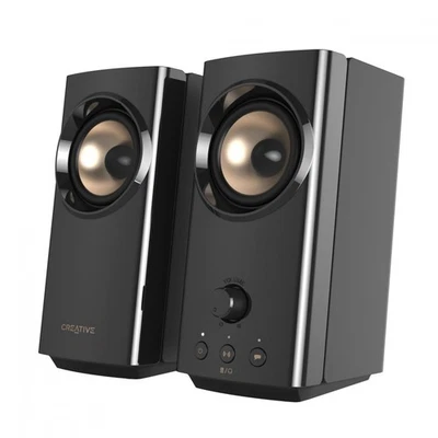 CREATIVE T60 2.0 Compact Hi-Fi Desktop Speakers with Clear Dialog and Surround b - Image 1 of 4