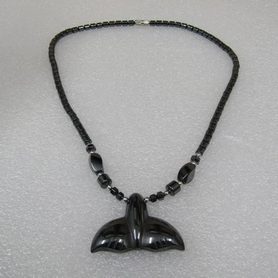 Collar de hematita negro para mujer hombre adolescente joyería vacaciones ideas de regalos Foto 1 de 4