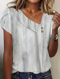 White Dressy Blouse Size Medium NEW AZ-651785 - Picture 1 of 4