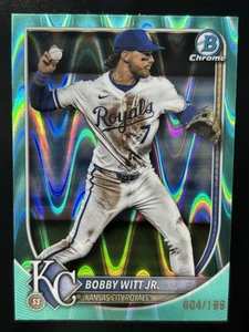 2025 Bowman Chrome Bobby Witt Jr Teal Lava Refractor /199 SP Royals - Bild 1 von 2