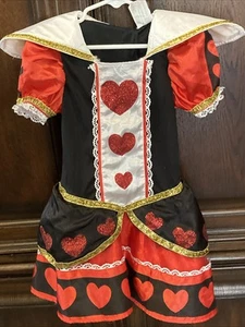 Alice In Wonderland Queen of Hearts Costume  Girls 4-5 - Picture 1 of 3