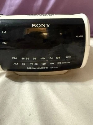 Reloj despertador Sony Dream Machine ICF-C112 blanco radio AM/FM *probado*  Foto 1 de 4