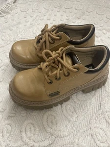 Vintage Y2K Bongo Ronnie Oxford Chunky Shoe Womens Size 7 Tan 90’s - Picture 1 of 13