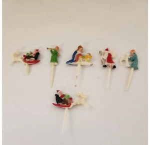 Mini aperitivo navideño de plástico de colección años 50 selecciones artesanales ángulos Santa (6) - Imagen 1 de 2
