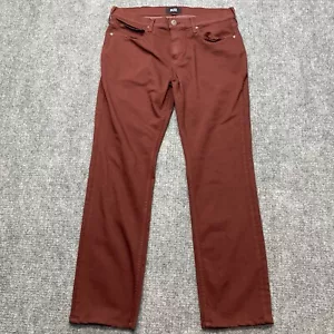 Paige Pants Mens 32x29 Burgundy Federal Slim Straight Chino Casual Preppy Logo - Picture 1 of 13