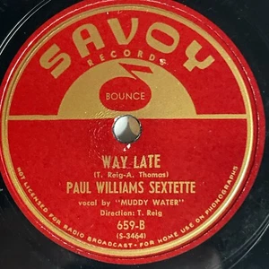 10" 78 RPM-Paul Williams Sextette-Hastings St. Bounce/Way Late/Savoy 659 - Picture 1 of 4
