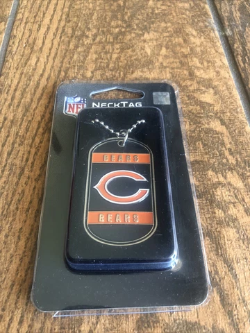 Chicago Bears Dog Tag Necklace NFL Fan Neck Ball Chain Football Sports Fan Team Cover