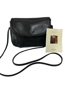 Bolso Bandolera Pequeño Vintage COACH CAFÉ Cuero Negro Hecho en EE. UU. Ligero - Imagen 1 de 23