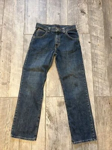 Wrangler Boys Straight Jeans Denim Pocket Casual Cotton Medium Wash Blue 16 - Picture 1 of 5