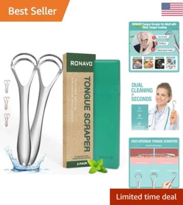 Ultra Powerful Minty Tongue Scraper - Deep Clean, Refreshing Breath - Picture 1 of 8
