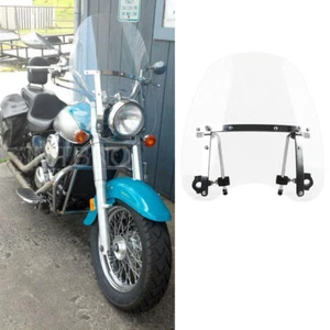 Deflector de parabrisas transparente de 18""x16"" para Kawasaki Vulcan 800 900 1500 - Imagen 1 de 12