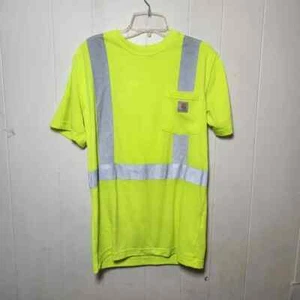 Carhartt High Visibility Reflective Neon Yellow Tee Shirt Small Class 2 Level 2 - Picture 1 of 16