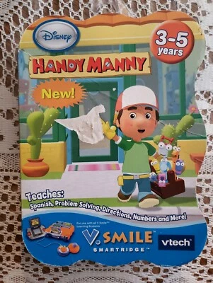 Genuine Vtech V. Smile Disney Handy Manny Smartridge Game Ages 3-5 Years READ - Image 1 of 4