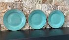 3 Turquoise Bobby Flay “Terra” Bread Appetizer Salad Dessert Ovensafe Plates