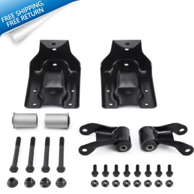Rear Leaf Spring Hanger Bracket & Shackle Kit For Chevy Silverado GMC Sierra - Image 1 of 4